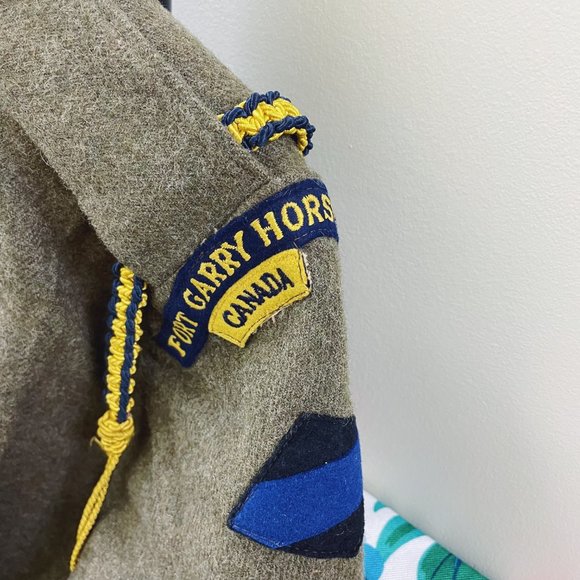 Vintage Military Wool Crop Jacket 1944 Fort Garry Horse (Size 5/XS-S) - Picture 2 of 8